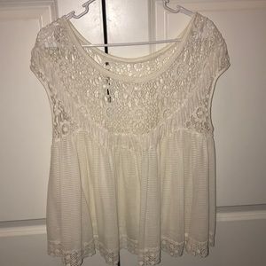 White free people blouse size small